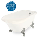 American Bath Factory Champagne Jester 54" Bisque AcraStone Tub & Drain , 7" Faucet Holes