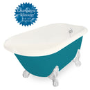 American Bath Factory Champagne Jester 54" Bisque AcraStone Tub & Drain , No Faucet Holes