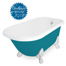 American Bath Factory Champagne Jester 54" Splash of Color AcraStone Tub & Drain , No Faucet Holes