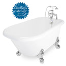 American Bath Factory Champagne Jester 54" White AcraStone Package