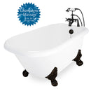 American Bath Factory Champagne Jester 54" White AcraStone Package