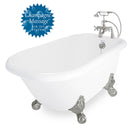 American Bath Factory Champagne Jester 54" White AcraStone Package