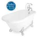 American Bath Factory Champagne Jester 54" White AcraStone Package