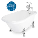 American Bath Factory Champagne Jester 54" White AcraStone Package