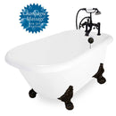 American Bath Factory Champagne Jester 54" White AcraStone Package