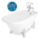 American Bath Factory Champagne Jester 54" White AcraStone Package