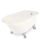 American Bath Factory Trinity 60" Bisque AcraStone Tub & Drain, No Faucet Holes