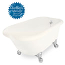 American Bath Factory Champagne Trinity 60" Bisque AcraStone Tub & Drain, 7" Faucet Holes