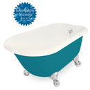 American Bath Factory Champagne Trinity 60" Bisque AcraStone Tub & Drain, No Faucet Holes