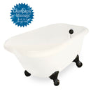 American Bath Factory Champagne Trinity 60" Bisque AcraStone Tub & Drain, No Faucet Holes