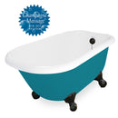 American Bath Factory Champagne Trinity 60" Splash of Color AcraStone Tub & Drain, No Faucet Holes