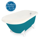 American Bath Factory Champagne Trinity 60" Bisque AcraStone Tub & Drain , No Faucet Holes