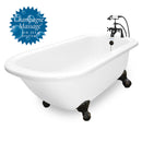 American Bath Factory Champagne Trinity 60" White AcraStone Package