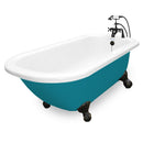 American Bath Factory 60" Trinity in Splash of Color with Old World Bronze Finish and F900A Deck Mount