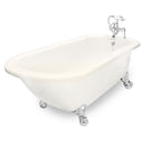 American Bath Factory 60" Trinity in Bisque with Chrome Finish and F100A Deck Mount