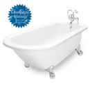 American Bath Factory Champagne Trinity 60" White AcraStone Package