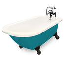 American Bath Factory 60" Trinity in Bisque and Splash of Color with Old World Bronze Finish and F100A Deck Mount