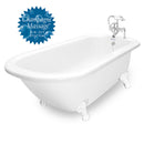 American Bath Factory Champagne Trinity 60" White AcraStone Package
