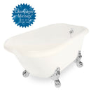 American Bath Factory Champagne Trinity 60" Bisque AcraStone Tub & Drain , 7" Faucet Holes
