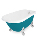 American Bath Factory Trinity 60" Splash of Color AcraStone Tub & Drain, 7" Faucet Holes