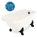 American Bath Factory Champagne Trinity 60" Bisque AcraStone Tub & Drain , 7" Faucet Holes