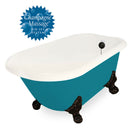 American Bath Factory Champagne Trinity 60" Bisque AcraStone Tub & Drain , No Faucet Holes