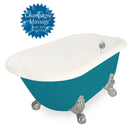 American Bath Factory Champagne Trinity 60" Bisque AcraStone Tub & Drain , No Faucet Holes