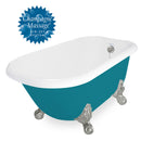 American Bath Factory Champagne Trinity 60" Splash of Color AcraStone Tub & Drain , 7" Faucet Holes