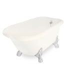 American Bath Factory Trinity 60" Bisque AcraStone Tub & Drain, No Faucet Holes
