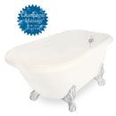 American Bath Factory Champagne Trinity 60" Bisque AcraStone Tub & Drain, No Faucet Holes