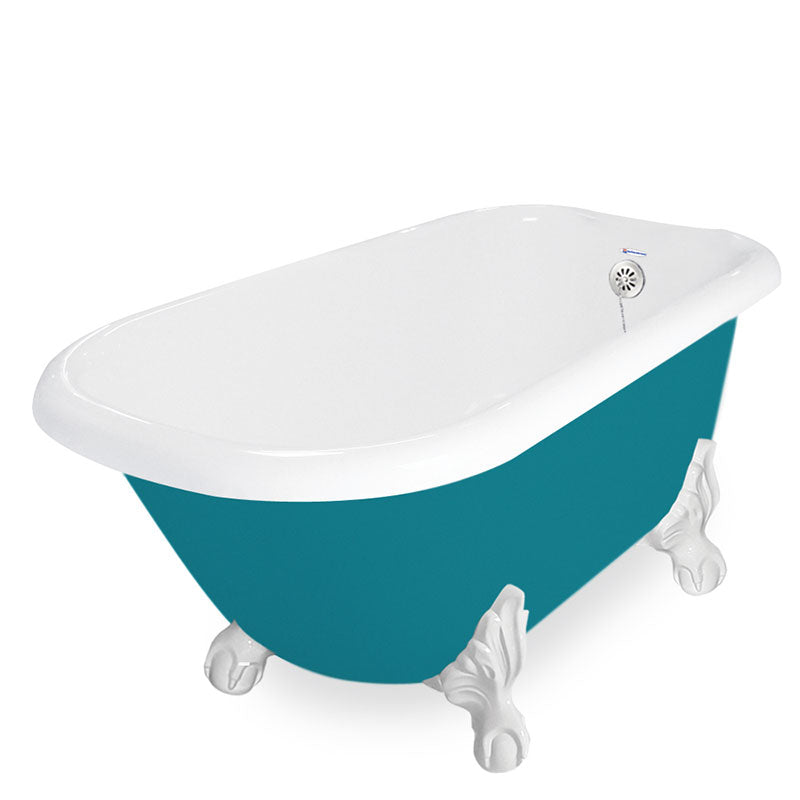 American Bath Factory Trinity 60" Splash of Color AcraStone Tub & Drain, 7" Faucet Holes
