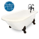 American Bath Factory Champagne Trinity 60" Bisque AcraStone Package