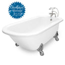 American Bath Factory Champagne Trinity 60" White AcraStone Package