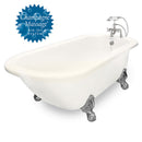 American Bath Factory Champagne Trinity 60" Bisque AcraStone Package