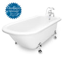 American Bath Factory Champagne Trinity 60" White AcraStone Package