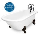 American Bath Factory Champagne Trinity 60" White AcraStone Package