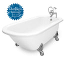 American Bath Factory Champagne Trinity 60" White AcraStone Package