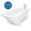 American Bath Factory Champagne Trinity 60" White AcraStone Package