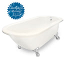 American Bath Factory Champagne Maverick 67" Bisque AcraStone Tub & Drain, No Faucet Holes