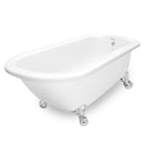 American Bath Factory Maverick 67" White AcraStone Tub & Drain, 7" Faucet Holes
