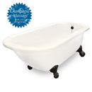American Bath Factory Champagne Maverick 67" Bisque AcraStone Tub & Drain, No Faucet Holes