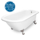 American Bath Factory Champagne Maverick 67" White AcraStone Tub & Drain , 7" Faucet Holes