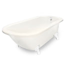 American Bath Factory Maverick 67" Bisque AcraStone Tub & Drain, No Faucet Holes