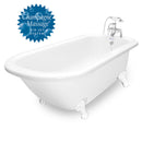 American Bath Factory Champagne Maverick 67" White AcraStone Package