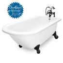 American Bath Factory Champagne Maverick 67" White AcraStone Package