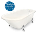 American Bath Factory Champagne Maverick 67" Bisque AcraStone Tub & Drain, No Faucet Holes