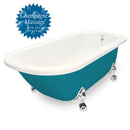 American Bath Factory Champagne Maverick 67" Bisque AcraStone Tub & Drain , No Faucet Holes