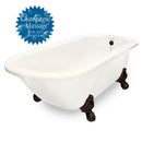 American Bath Factory Champagne Maverick 67" Bisque AcraStone Tub & Drain , 7" Faucet Holes