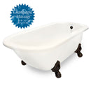 American Bath Factory Champagne Maverick 67" Bisque AcraStone Tub & Drain , No Faucet Holes