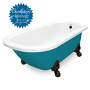 American Bath Factory Champagne Maverick 67" Splash of Color AcraStone Tub & Drain , No Faucet Holes